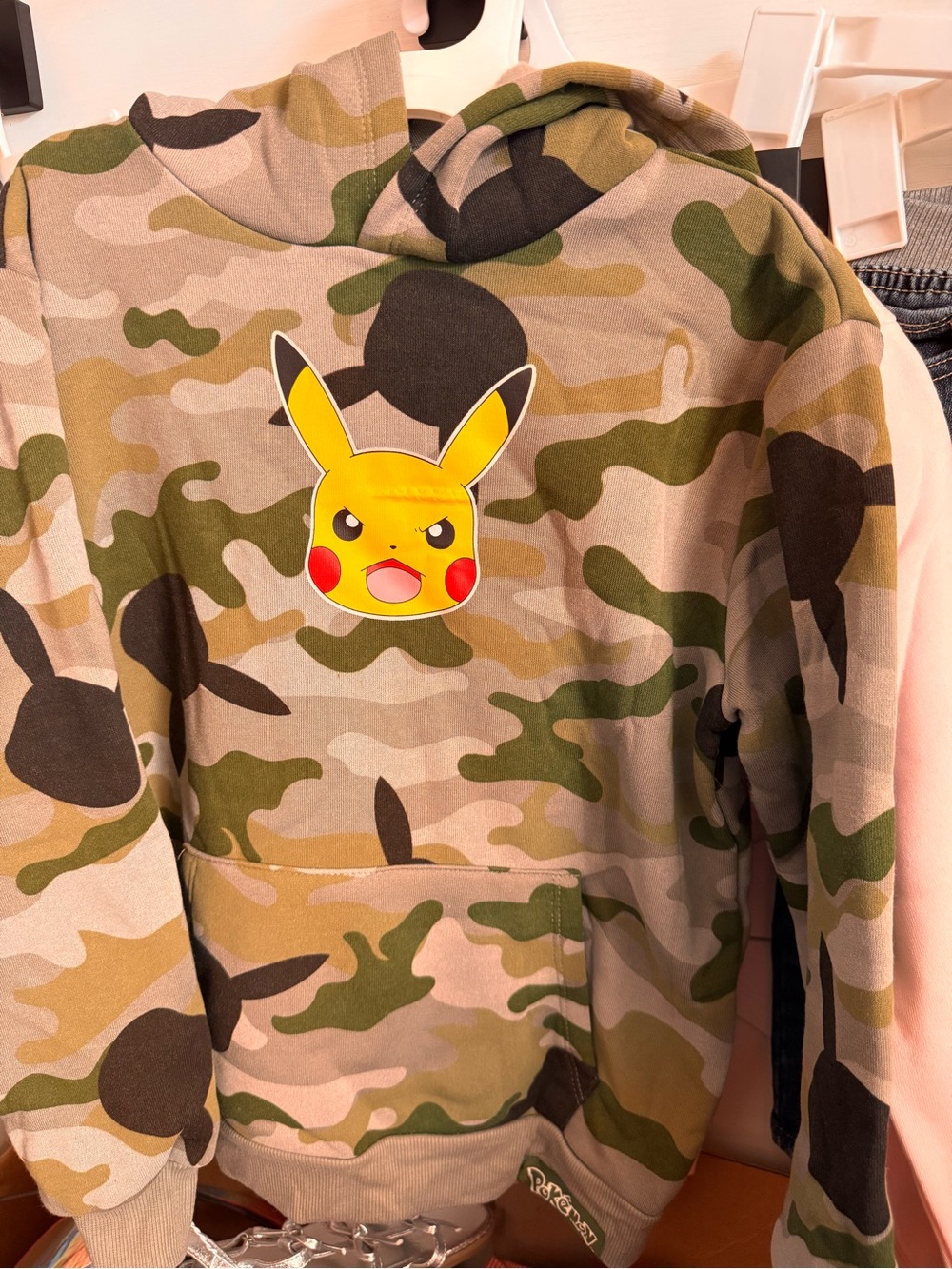 Kids Small Pokemon Camo Hoodie Pikachu with tags